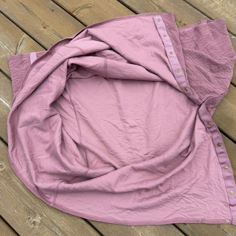 NWOT Lululemon Vinyasa Snap Scarf Mauve Pink Textured Crinkle Spanish Rose - Picture 7 of 7